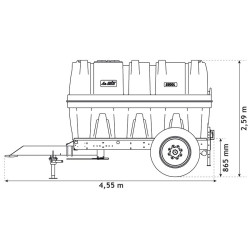 5500 l fahrbarer Tank für Schlepper