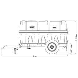 6400 l fahrbarer Tank für Schlepper